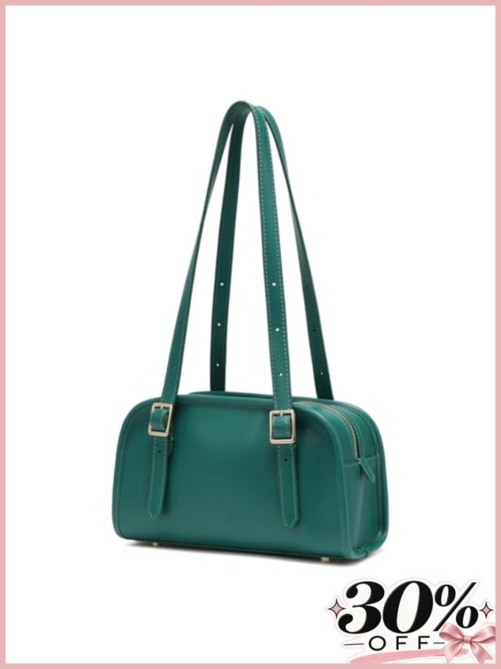 Leather Hobo Shoulder Bag with Adjustable Strap Zipper Tote Handbag
